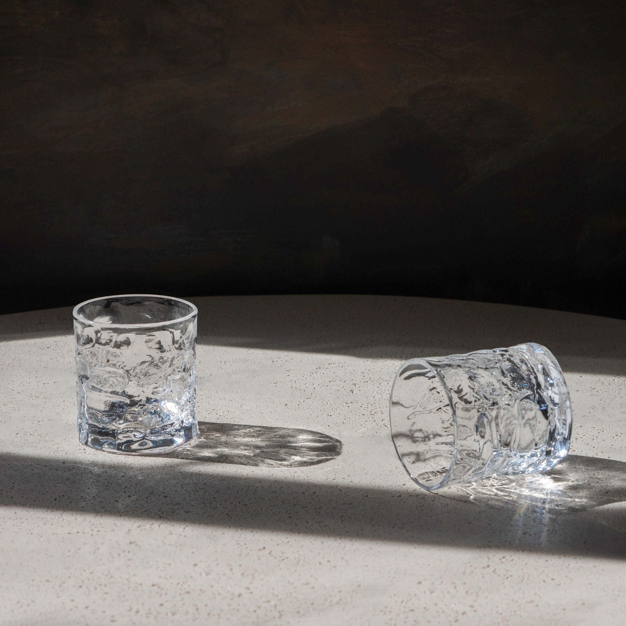 River Rock Lowball Glass Set of Two - Hand-Blown Drinkware by Dante ...