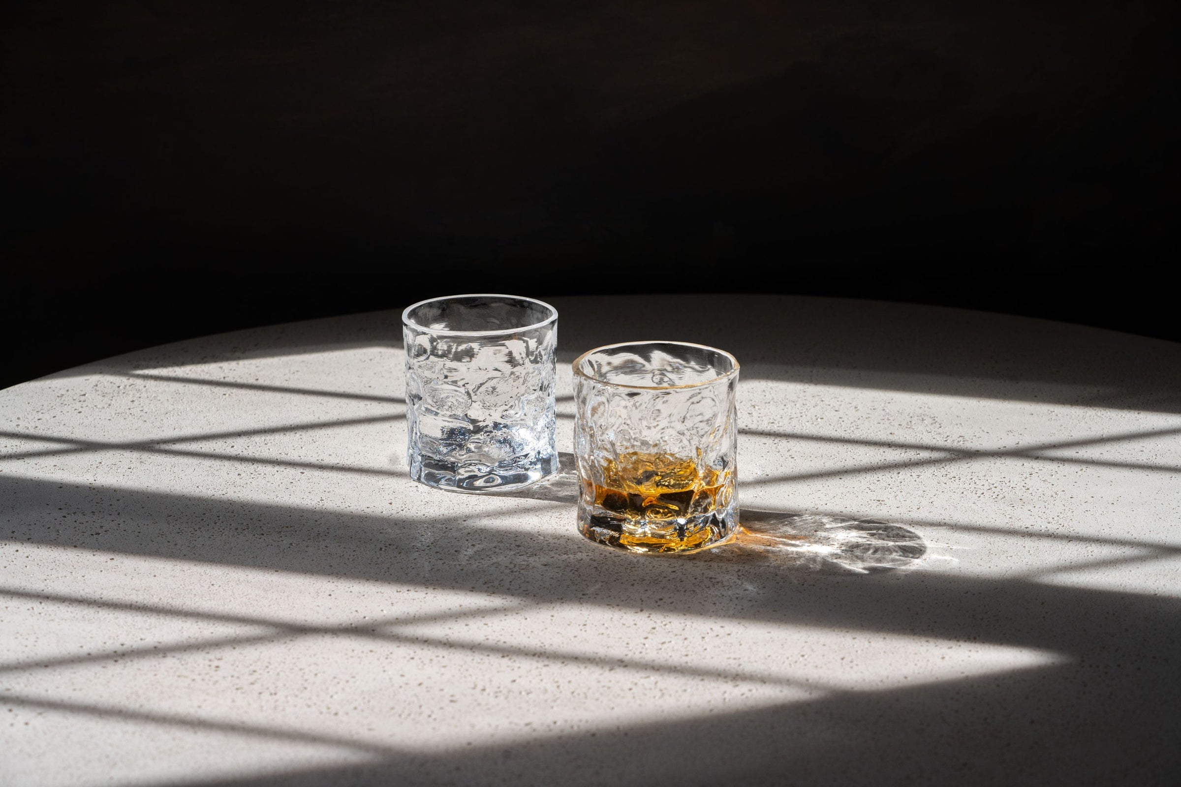 River Rock Lowball Glass Set of Two - Hand-Blown Drinkware by Dante ...